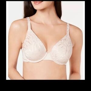 NWT Bali Bra Lift Stretch Underwire Lightly Lined No Show Support Pearl Lace 36B